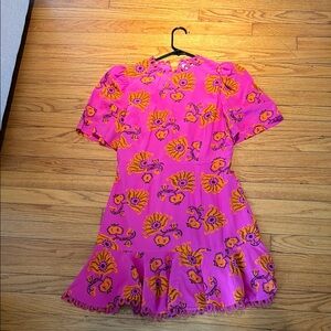 RHODE Pink and Orange Floral Dress